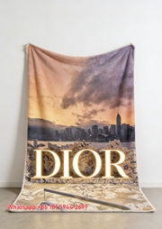 Dior Floral Skyline Flannel Blanket D081